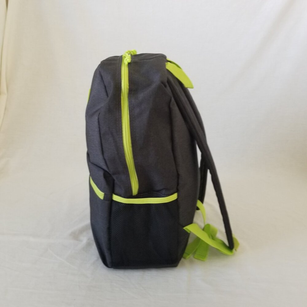 New! Lightweight Black/Green Basic Backpack W/Bot… - image 6